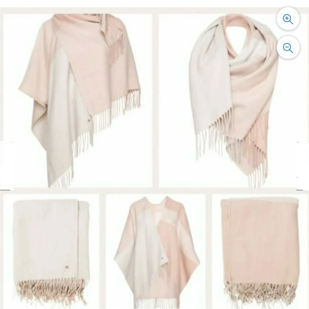 Soia & Kyo Women's Miku Scarfigan Wrap with Fringe‎ Fab Fit Fun Pink Plaid NEW